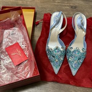 Rene Caovilla JEWEL SLINGBACKS IN LACE VENEZIANA